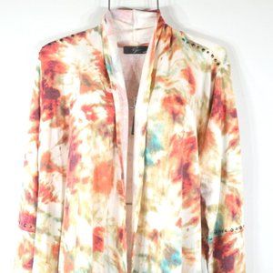 New Bohemian Sunset Combo Studded Wrap Cardigan